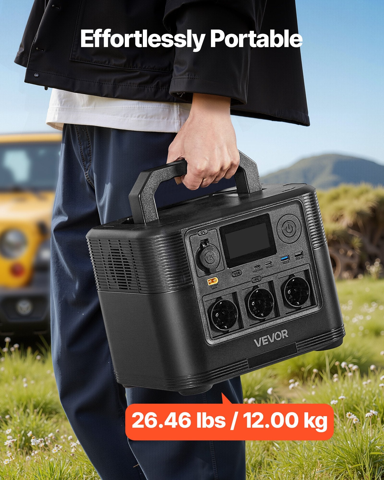 Nešiojama įkrovimo stotelė VEVOR M9, 1800W