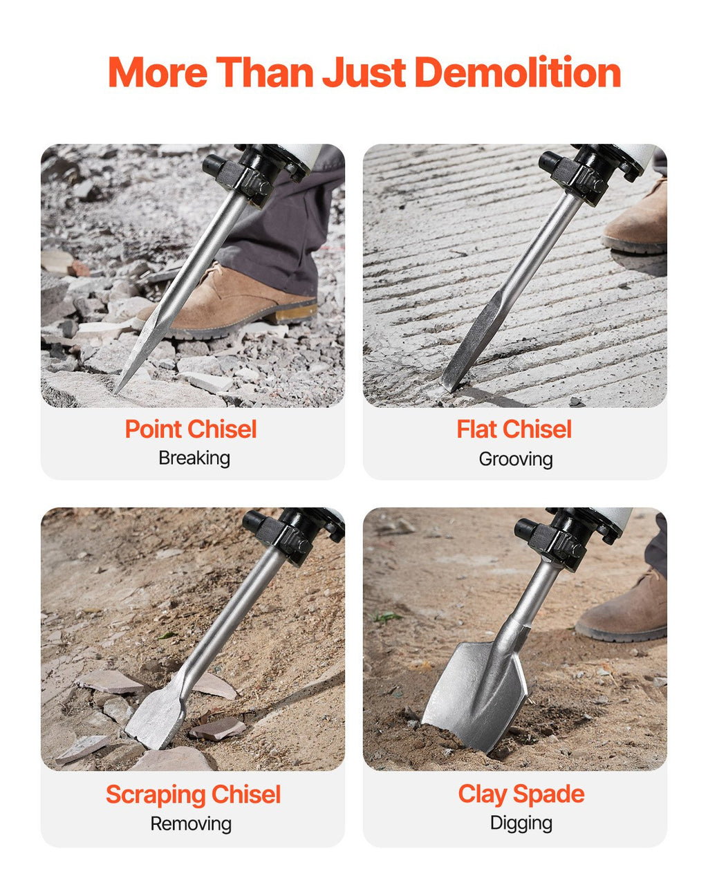 Atskėlimo plaktukas VEVOR Z1G-ZZB-65, 2800 W