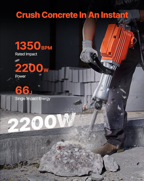 Atskeliamasis kūjis VEVOR JH-65, 2200W