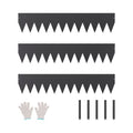 Plieniniai vejos atitvarai VEVOR ZY-40X8-3Black, 101,6 x 20,3 cm, 3 vnt.