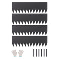 Plieniniai vejos atitvarai VEVOR ZY-40X12-4Black, 4 vnt., 101,6 x 30,5 cm
