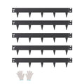 Plieniniai vejos apvadai VEVOR ZY-39X3-5Black, 5 vnt. komplektas