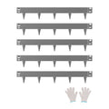 Plieniniai vejos apvadai VEVOR ZY-39X3-5Grey, 5 vnt. komplektas