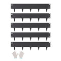 Plieniniai vejos atitvarai VEVOR ZY-39X5-5Black, 5 vnt. rinkinys