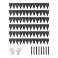 Plieniniai vejos atitvarai VEVOR ZY-40X6-6Black, 6 vnt. rinkinys