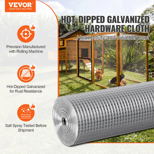 Cinkuotas tinklas VEVOR SS12122450G, 0,61 x 15,24 m