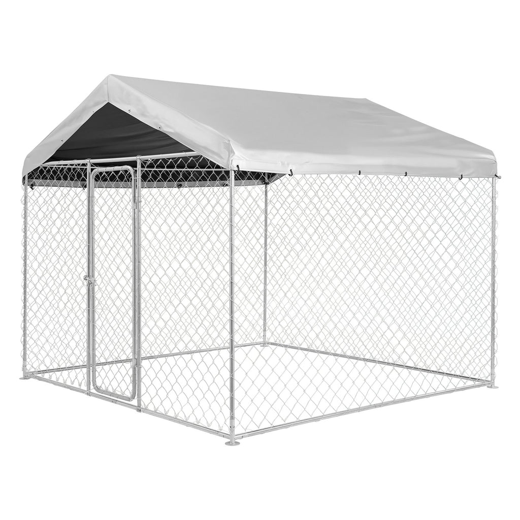Lauko voljeras šunims VEVOR SKU2025005, 2,3 x 2,3 x 2,15 m