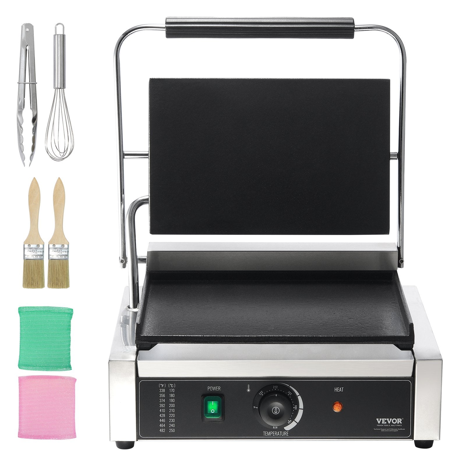 Kontaktinis grilis VEVOR HT-812, 2200 W