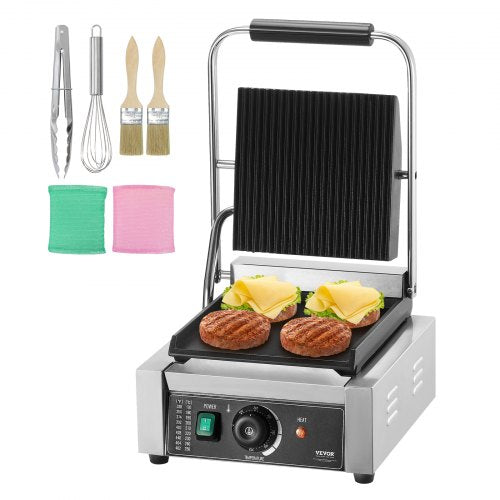Kontaktinis panini grilis VEVOR HT-811A, 1800W