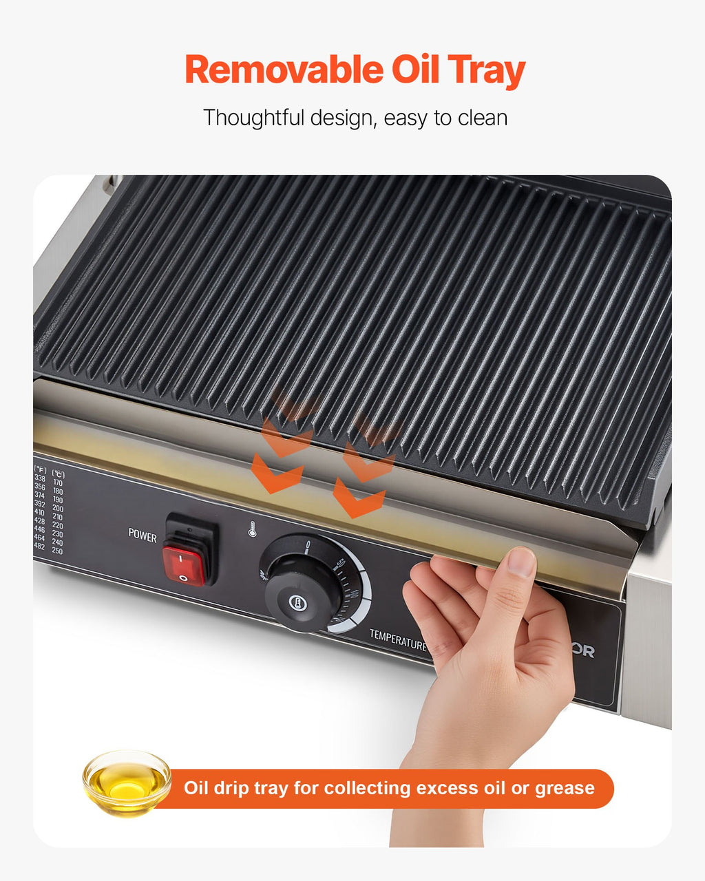 Profesionalus kontaktinis grilis VEVOR YS-812B-EU, 2200 W