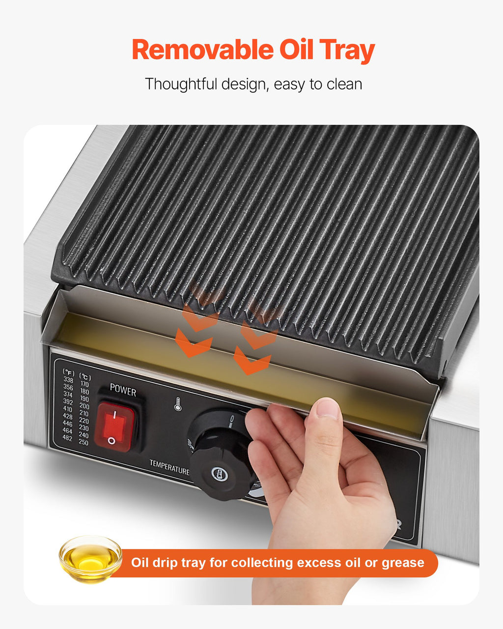 Profesionalus kontaktinis grilis VEVOR YS-811B-EU, 1800 W