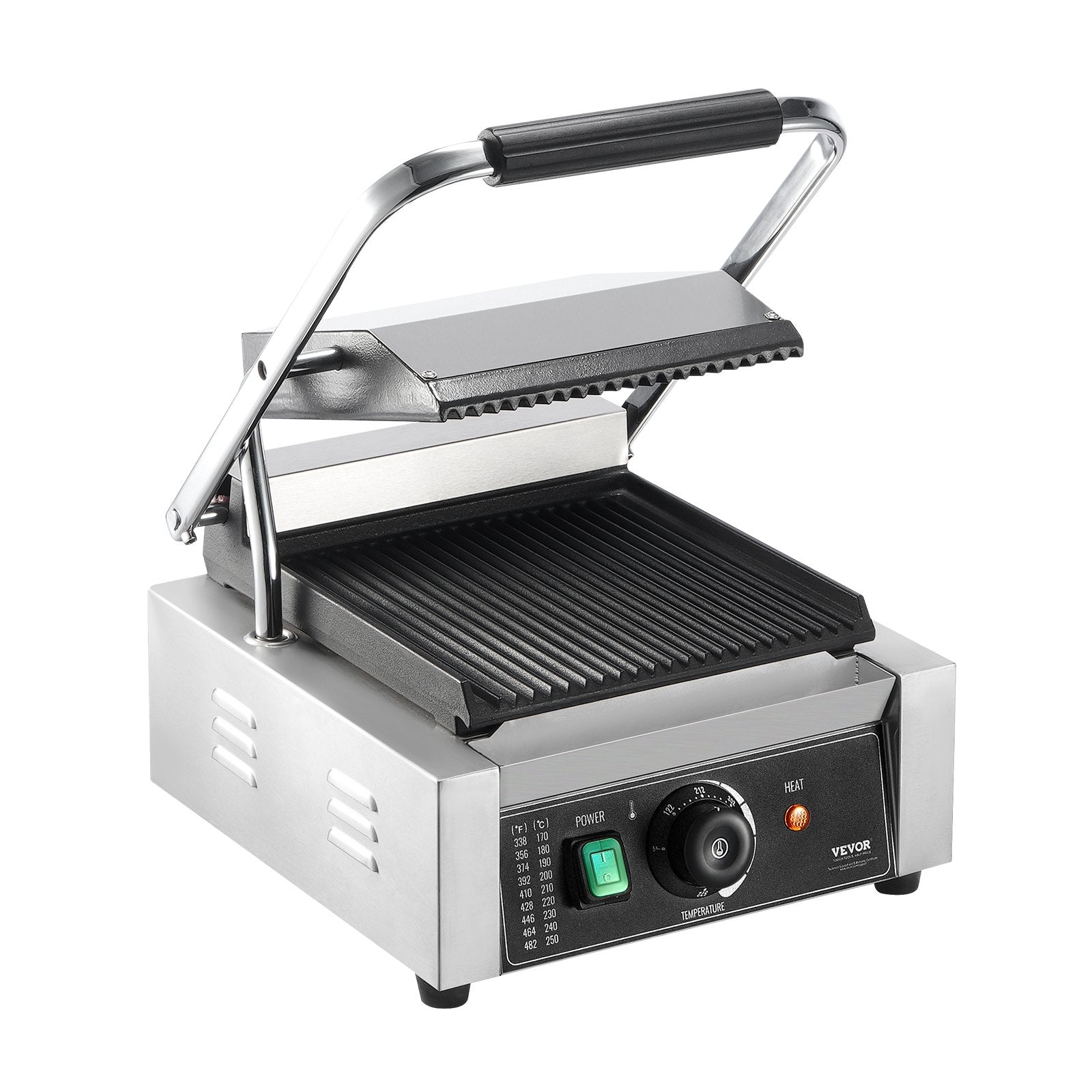 Kontaktinis panini grilis VEVOR HT-811, 1800W