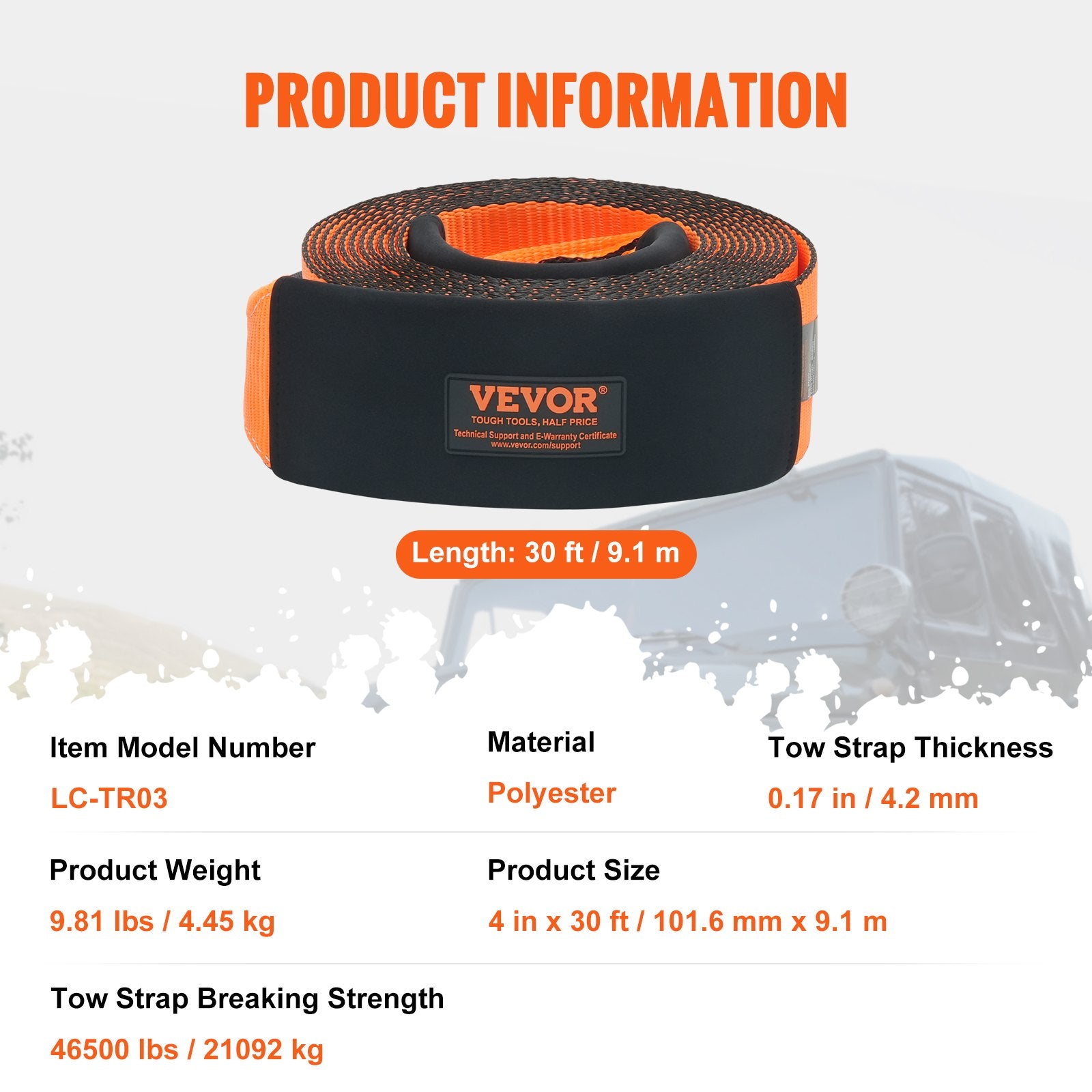 Vilkimo diržas VEVOR LC-TR03, 21 092 kg