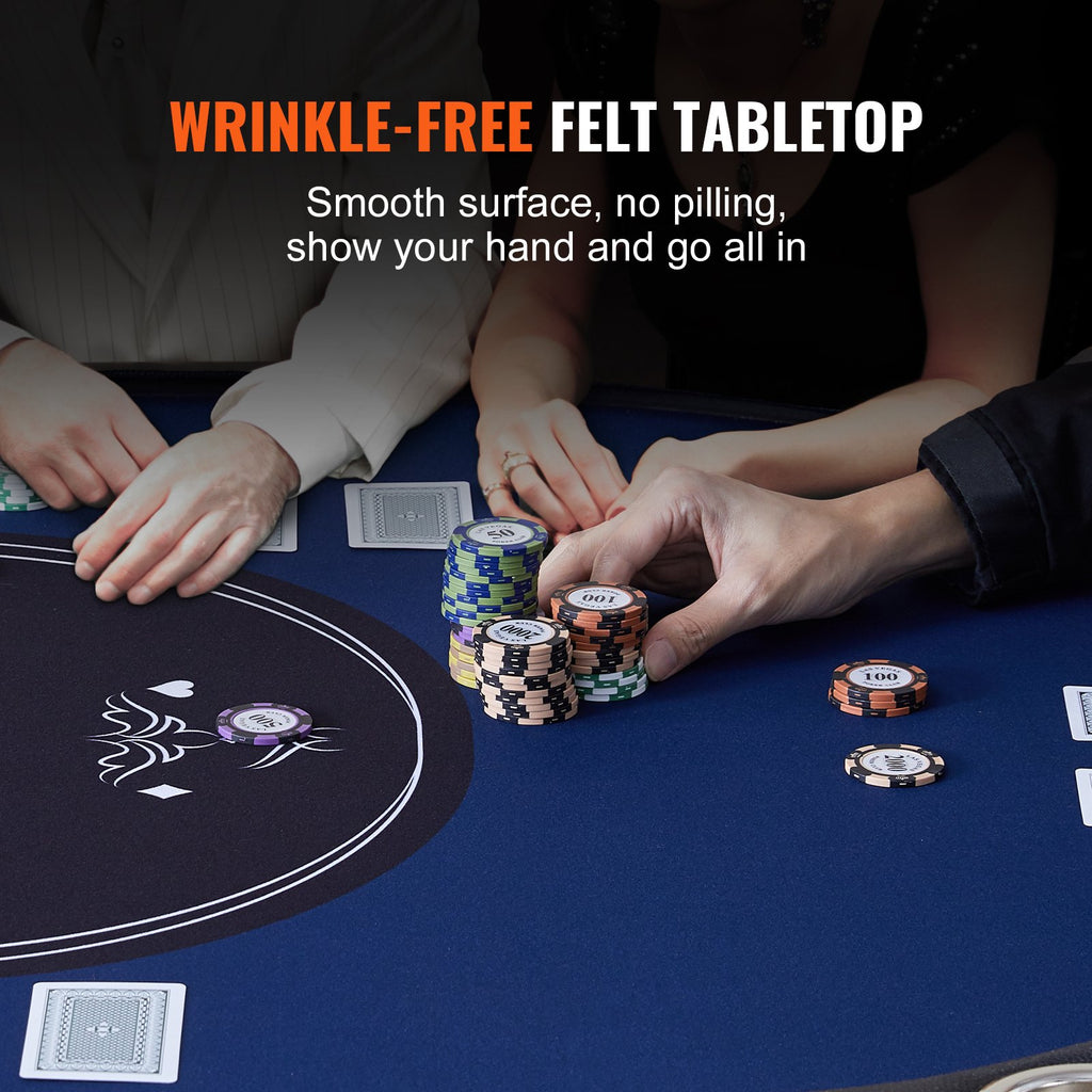 Sulankstomas pokerio stalas VEVOR SUS-8442, 10 žaidėjų