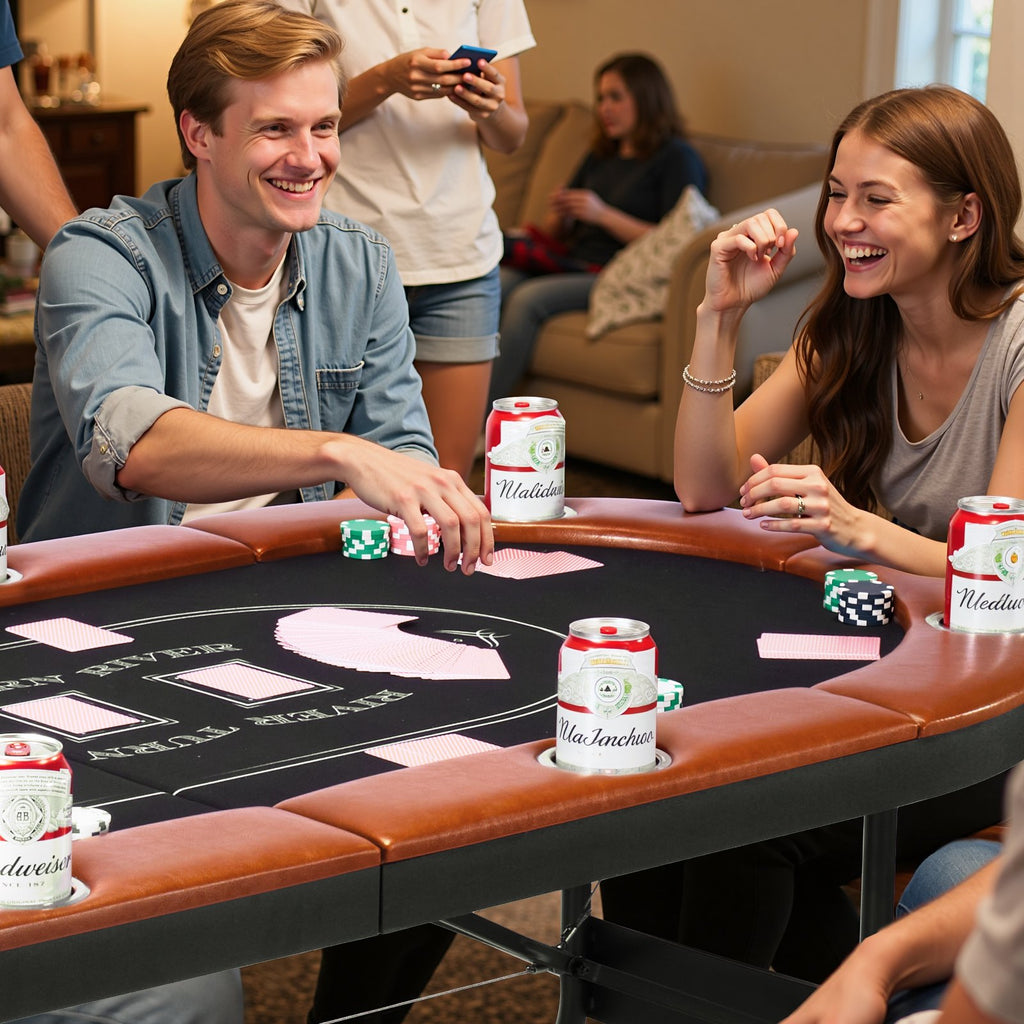 Sulankstomas pokerio stalas VEVOR SUS-7232C, 8 žaidėjams