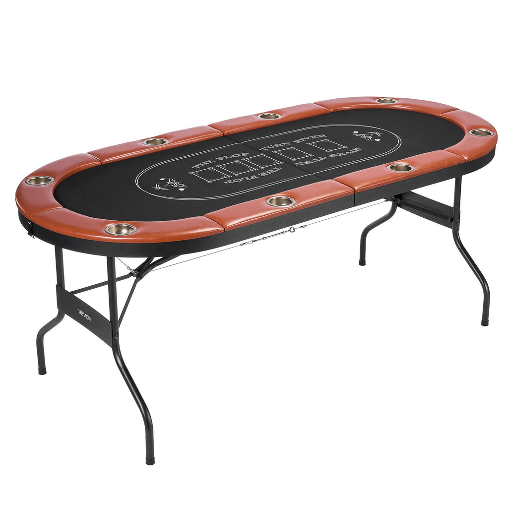 Sulankstomas pokerio stalas VEVOR SUS-7232C, 8 žaidėjams