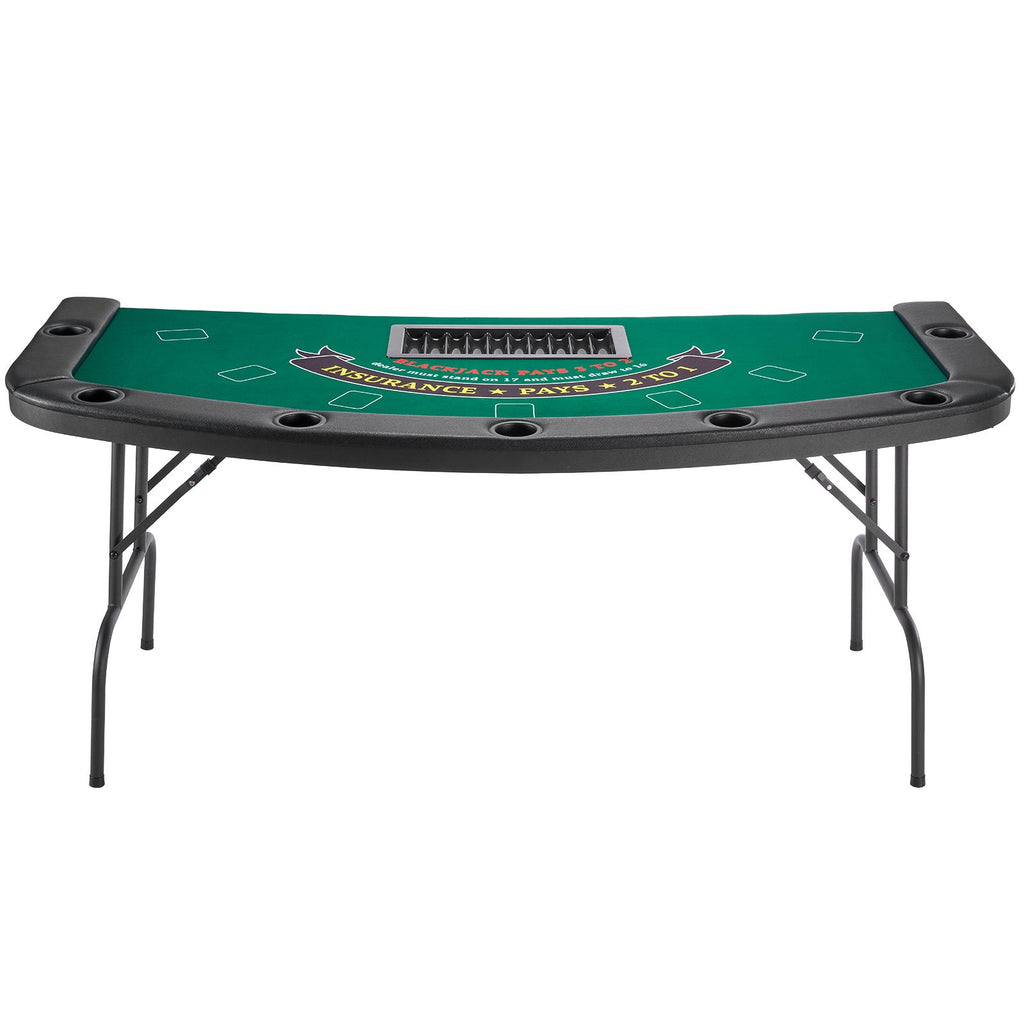 Sulankstomas pokerio stalas VEVOR SUS-7232UF, 7 žaidėjams, 183 cm