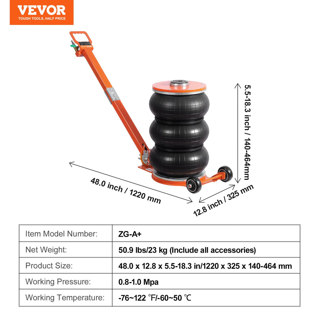 Pneumatinis domkratas VEVOR ZG-A+, 5 t