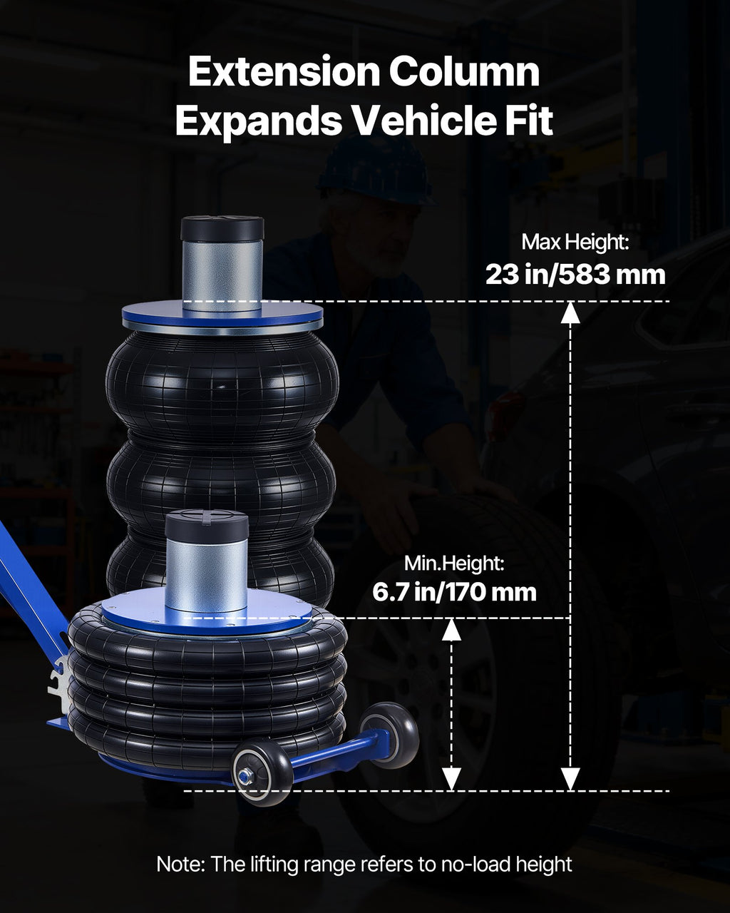 Pneumatinis domkratas VEVOR ZG-I+, 6 t