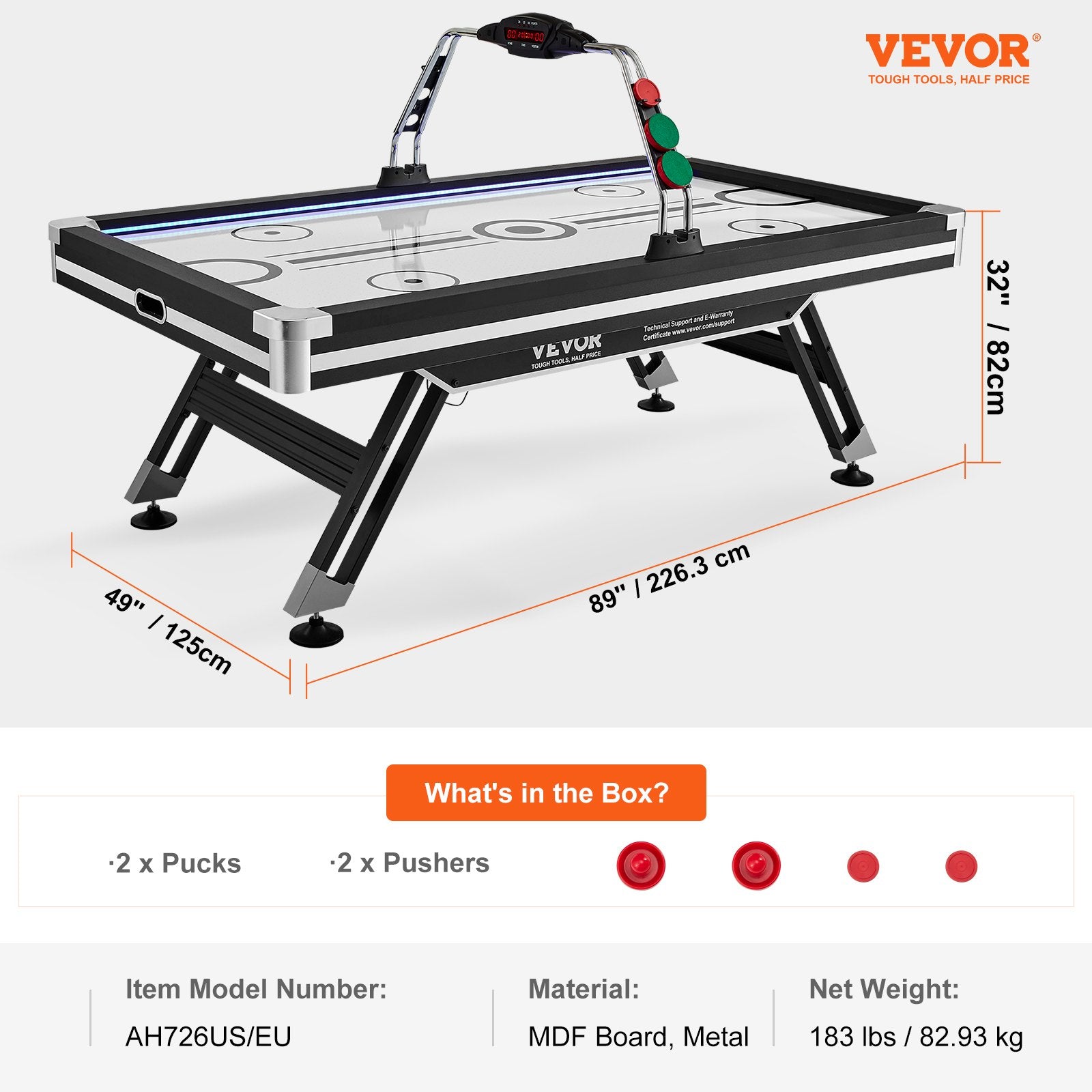 Oro ritulio stalas VEVOR AH726, 226 cm ilgio