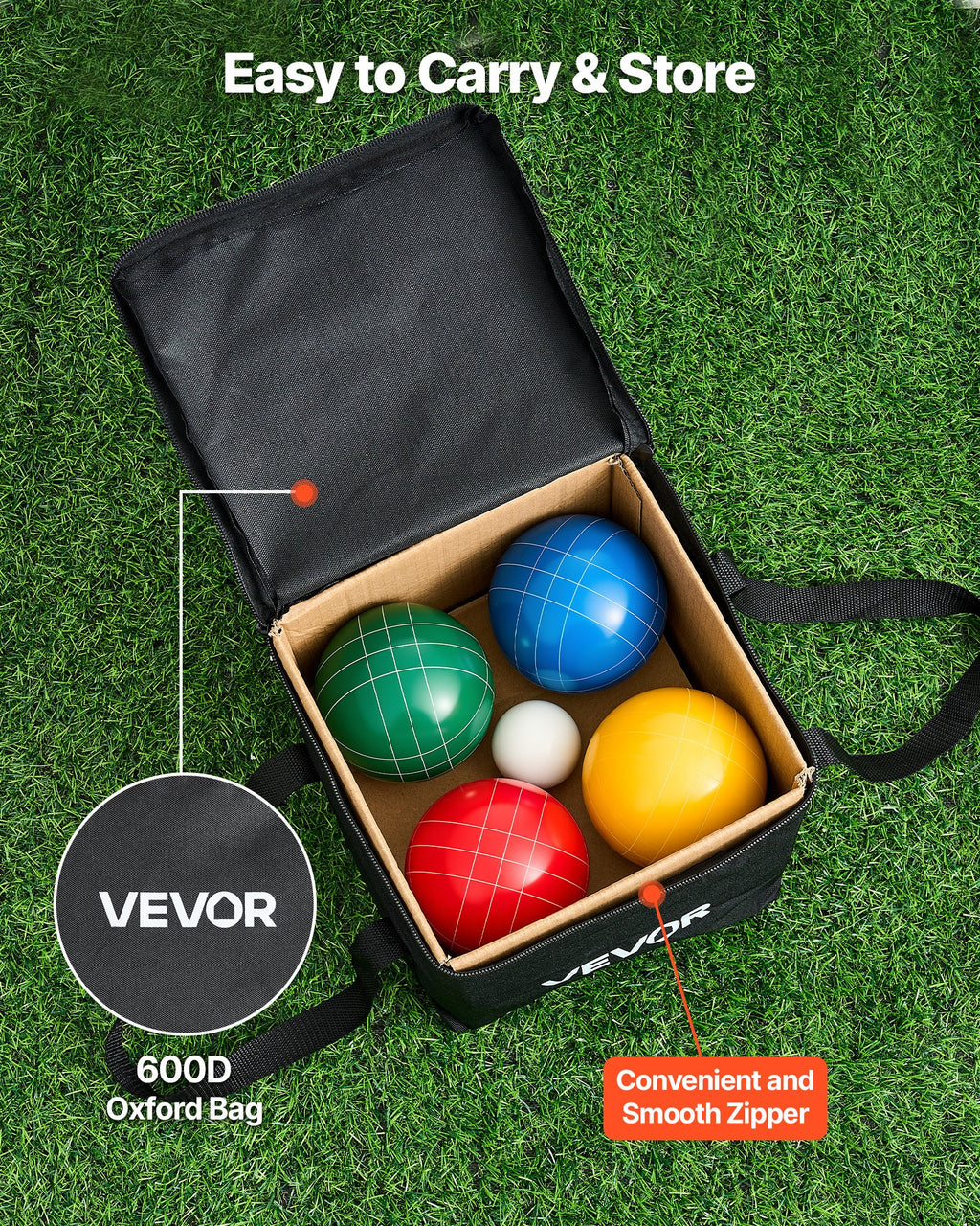 Bocce rutulių rinkinys VEVOR BZ-BBL100mm-4C, 100 mm
