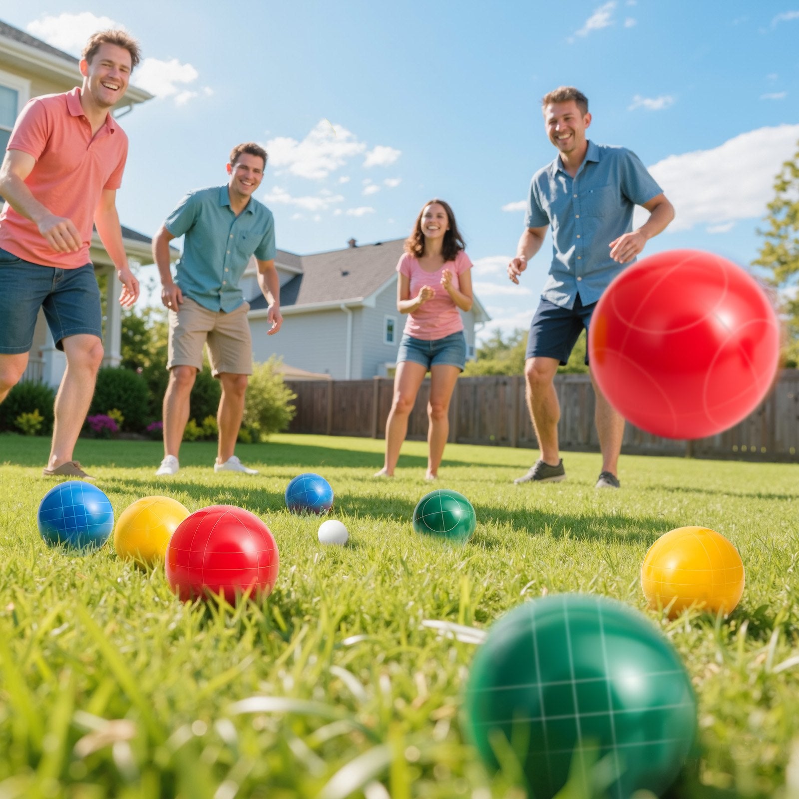Bocce rutulių rinkinys VEVOR BZ-BBL100mm-4C, 100 mm