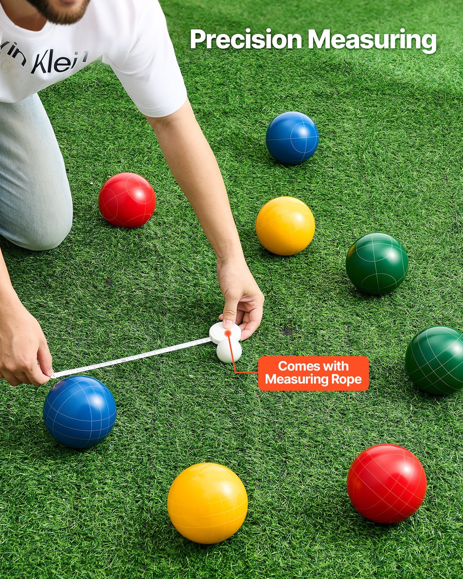 Bočės (Bocce) rutulių rinkinys VEVOR BZ-BBL107mm-4C, 107 mm
