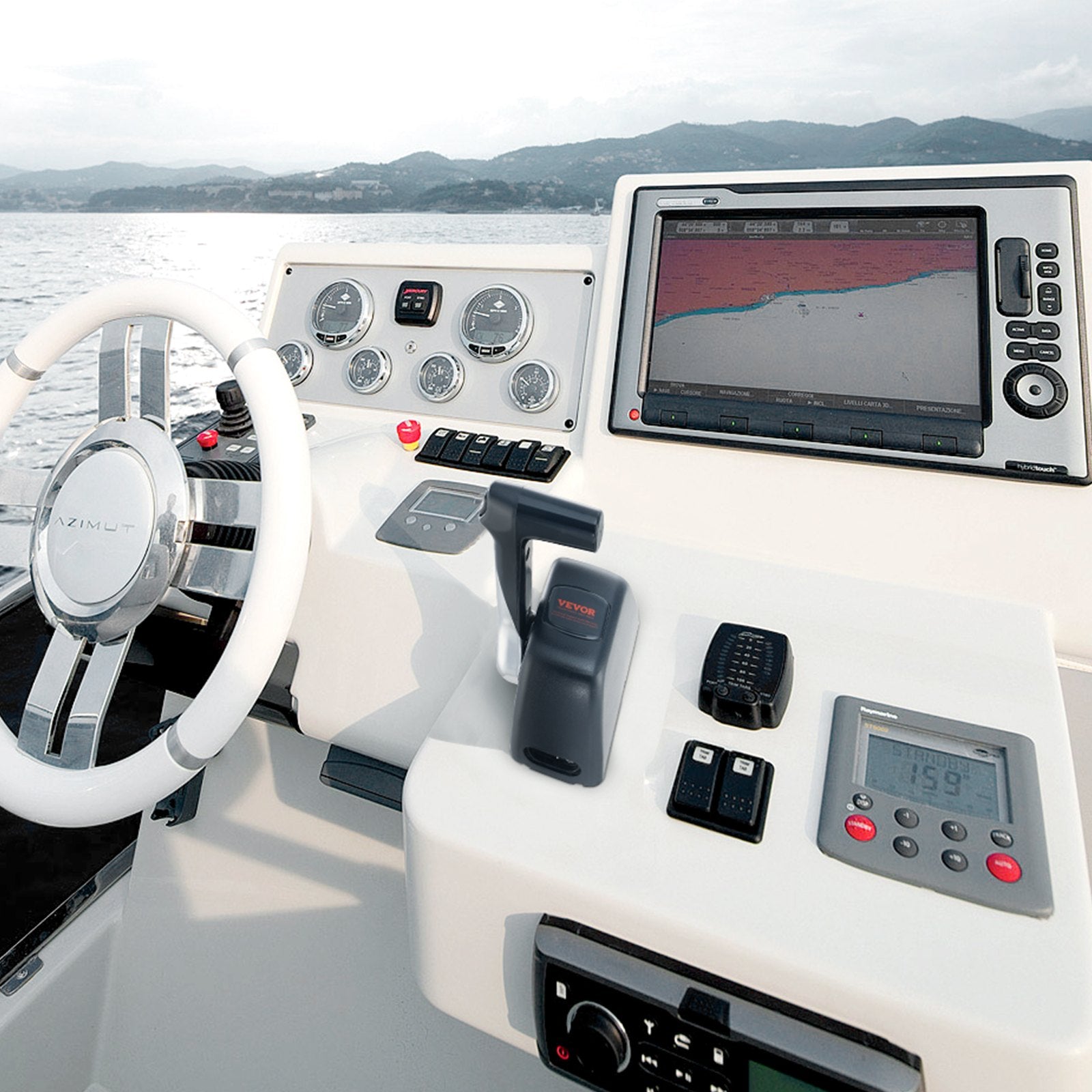 Valties variklio nuotolinio valdymo pultas VEVOR 704-48205-P1, skirtas Yamaha 4-taktams varikliams