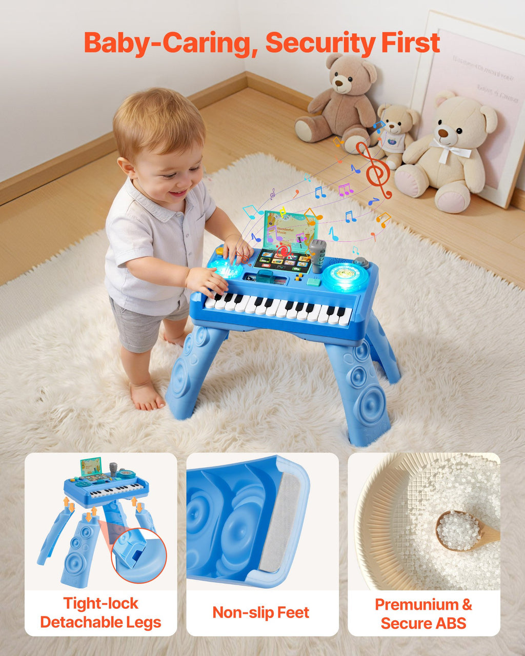 Muzikinis veiklos staliukas VEVOR 2038, 133 garsų efektai