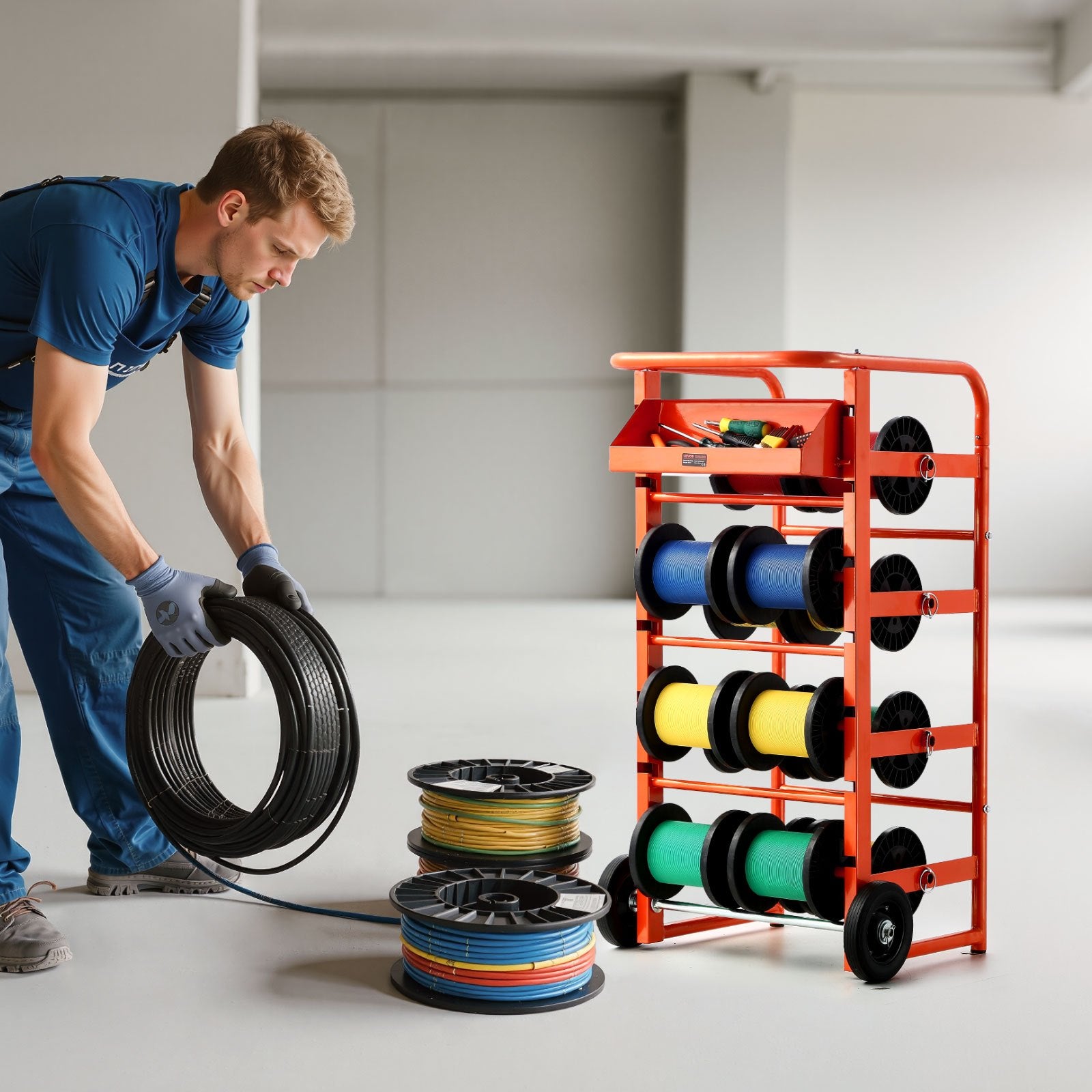 Vielos ričių stovas VEVOR WRC301-SYT, 11 ašių