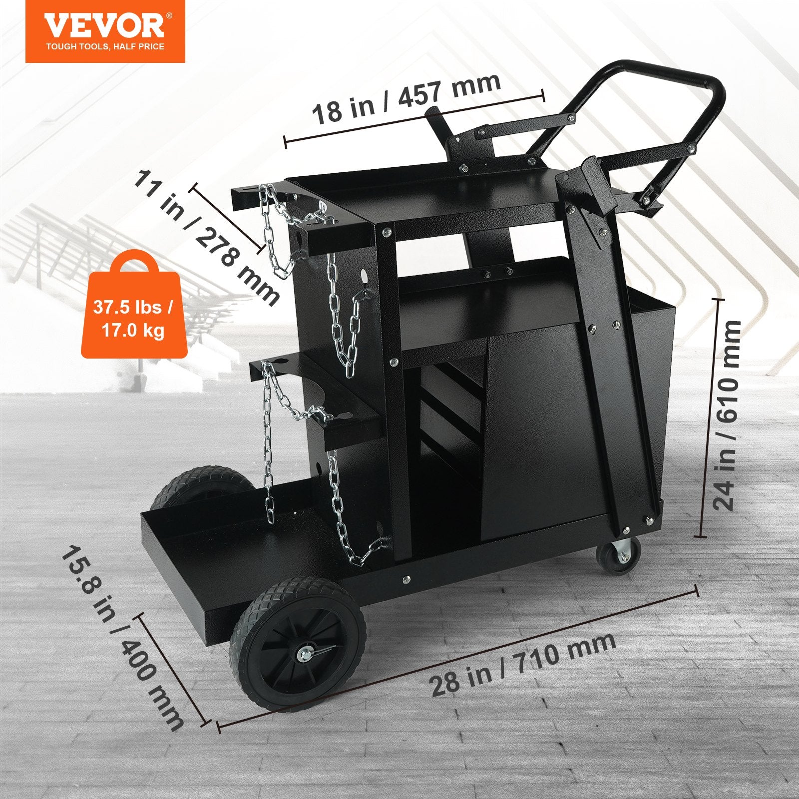 Suvirinimo vežimėlis VEVOR WT-78-A, 120 kg keliamoji galia