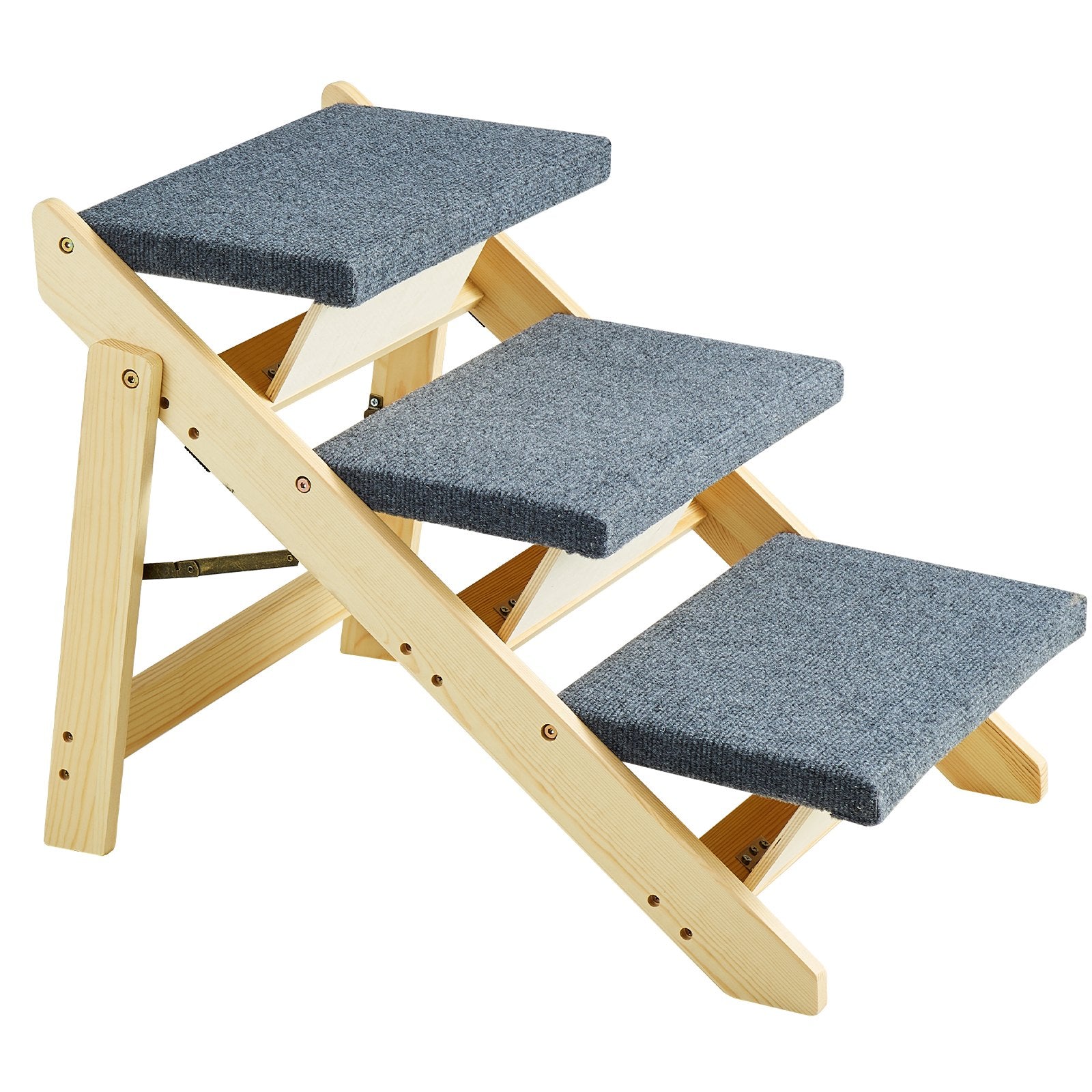 Mediniai laiptai augintiniams VEVOR ZD-19-03, 2-in-1 konstrukcija