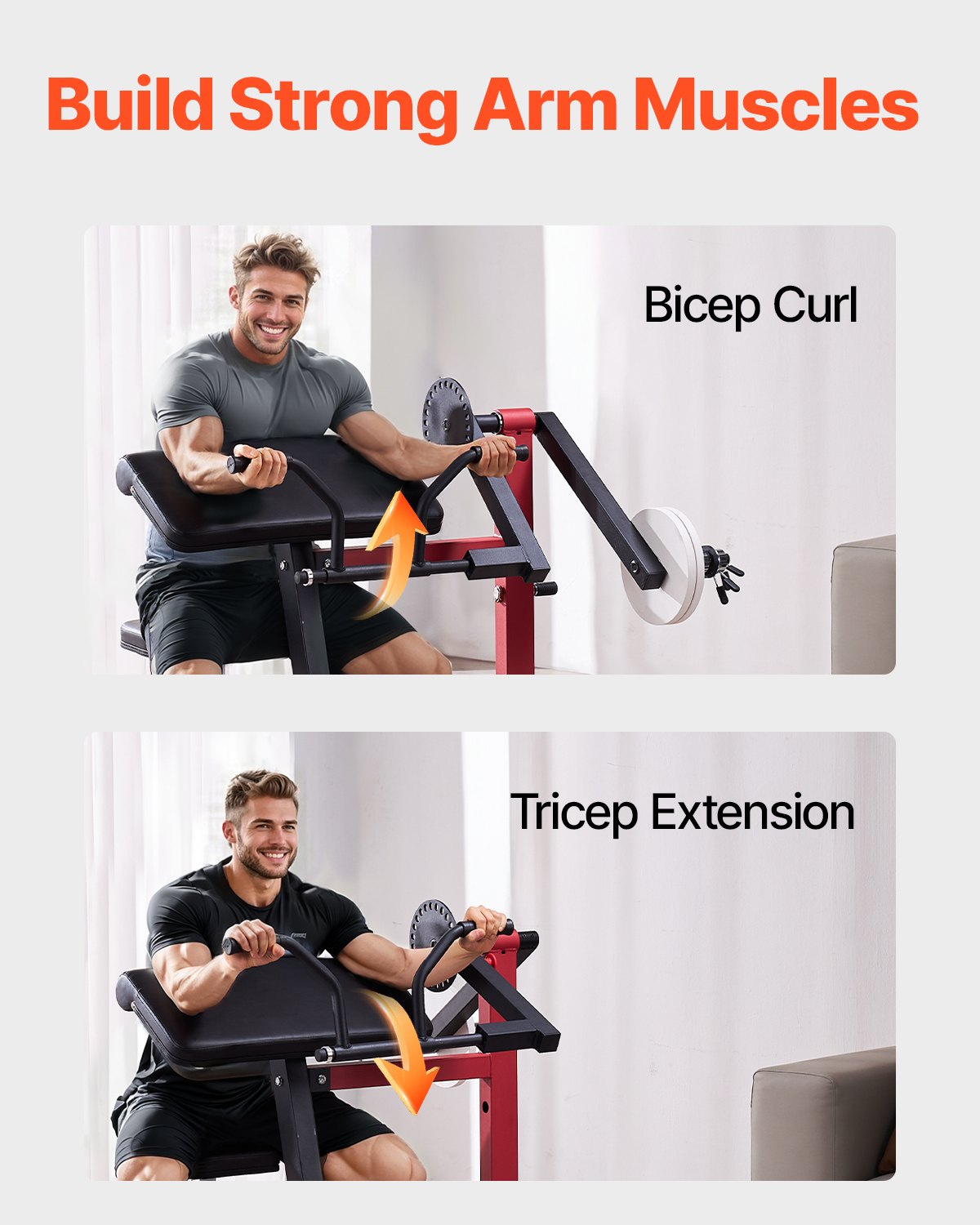 Bicepsų ir tricepsų treniruoklis VEVOR MSY1, 75 kg apkrova