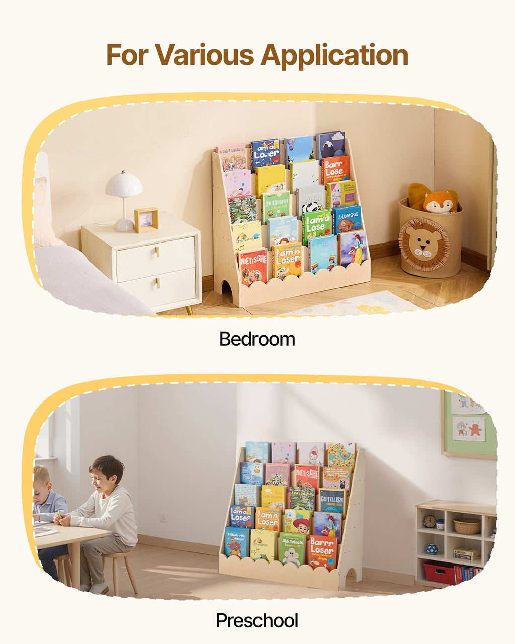 Montessori lentyna vaikams VEVOR ZD-25A08, 5 skyriai