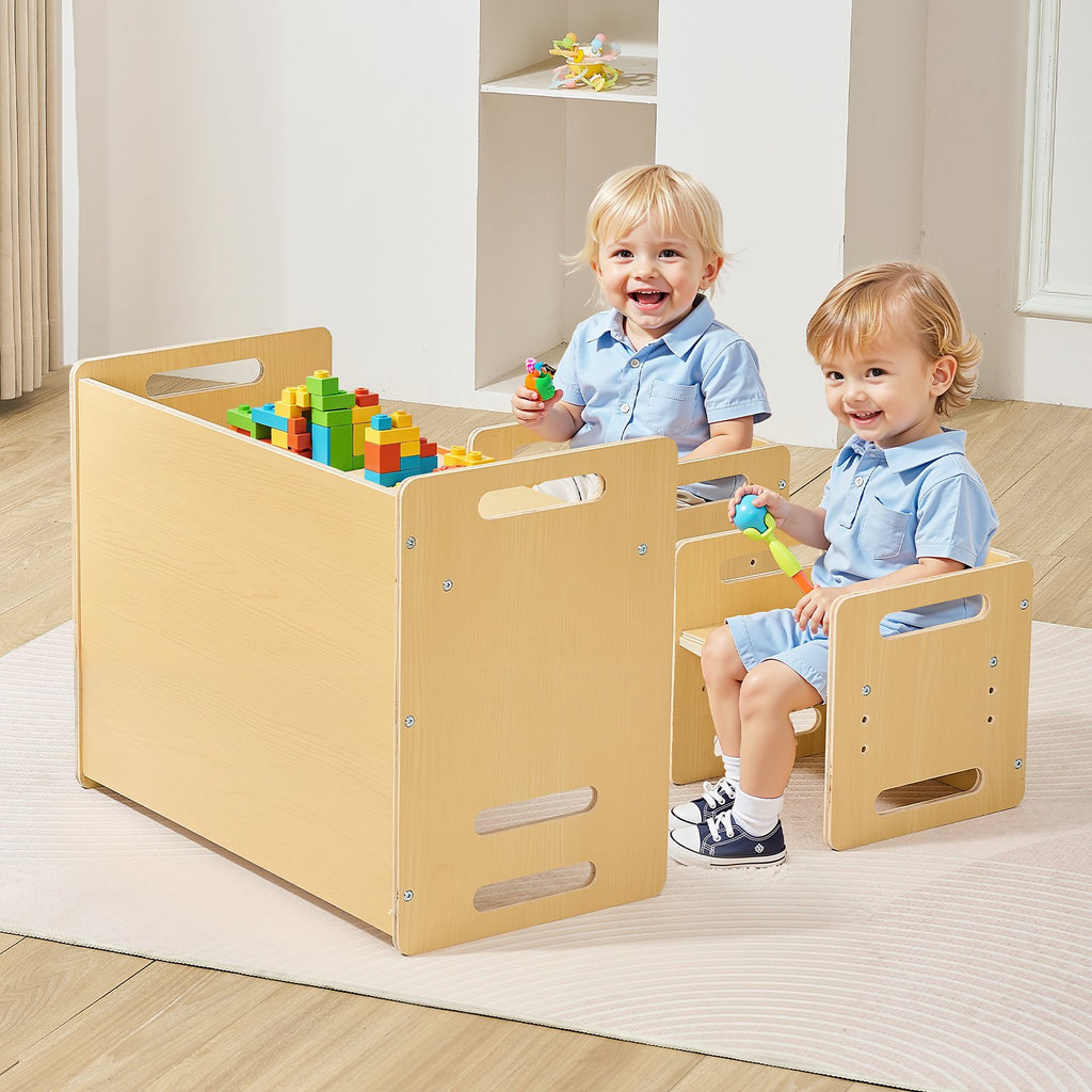 Montessori baldų komplektas VEVOR SYD05, su 2 kėdutėmis