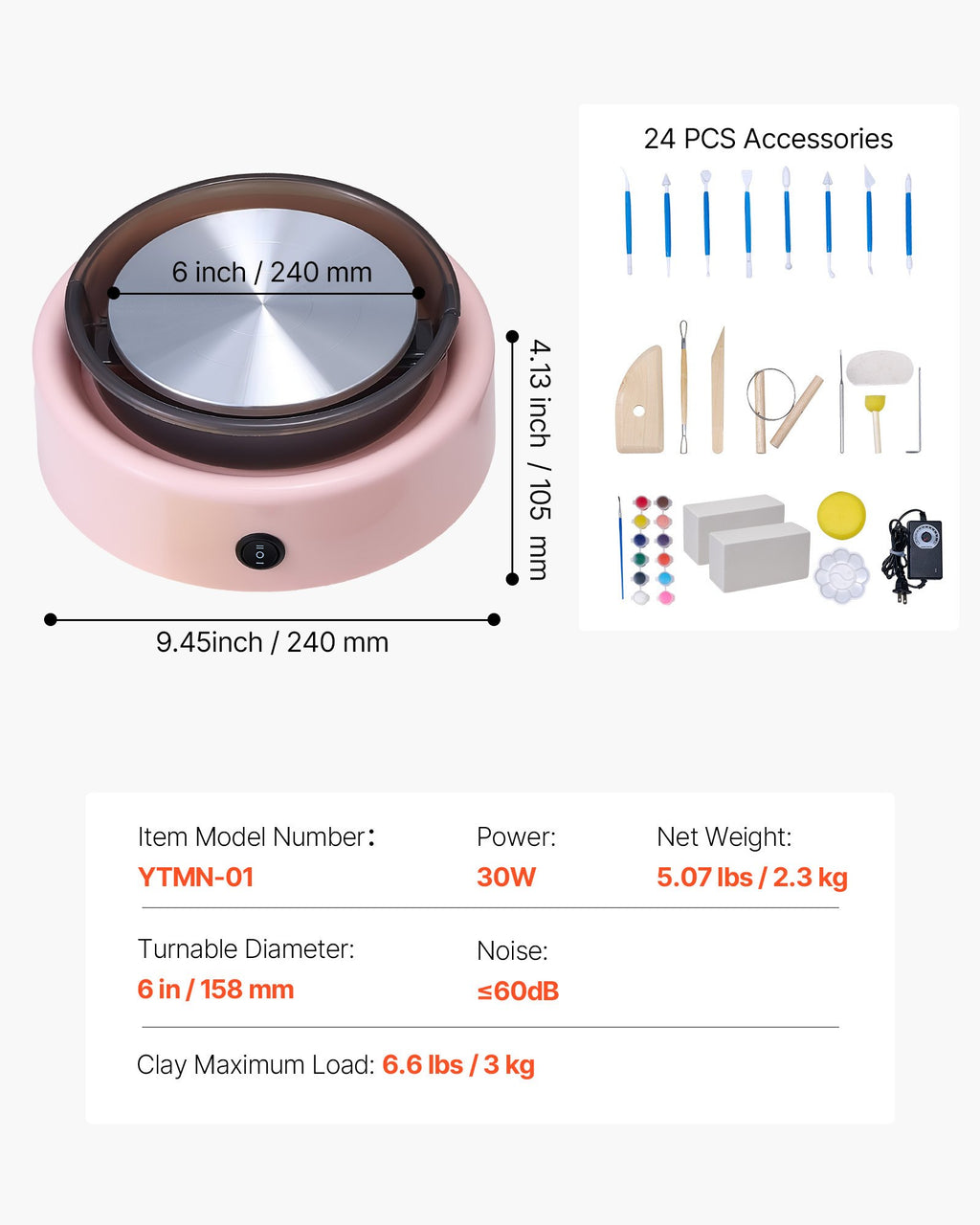 Miniatiūrinės žiedimo staklės VEVOR YTMN-01, 158 mm diskas