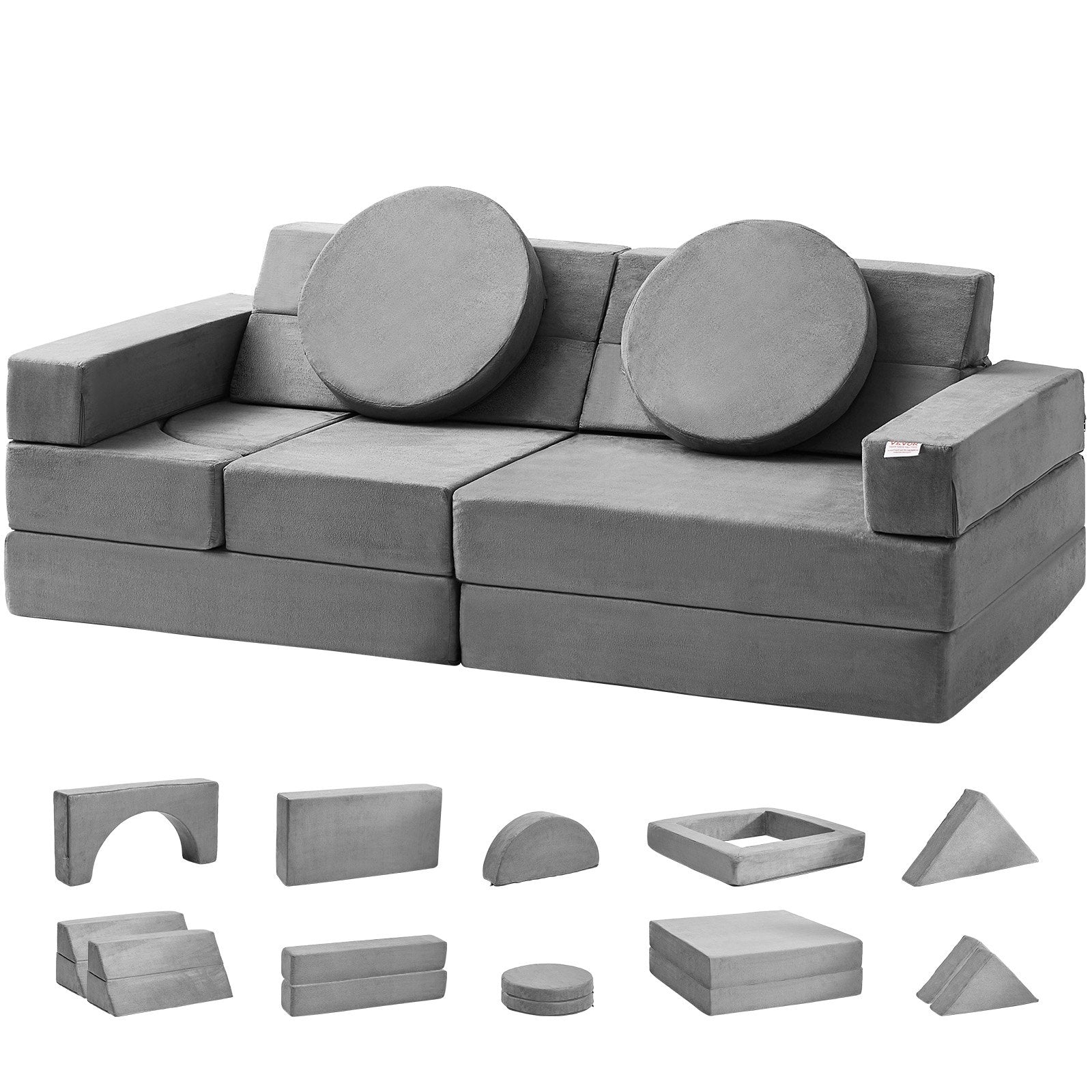 Modulinė vaikiška sofa VEVOR ETW001-11, 15 dalių