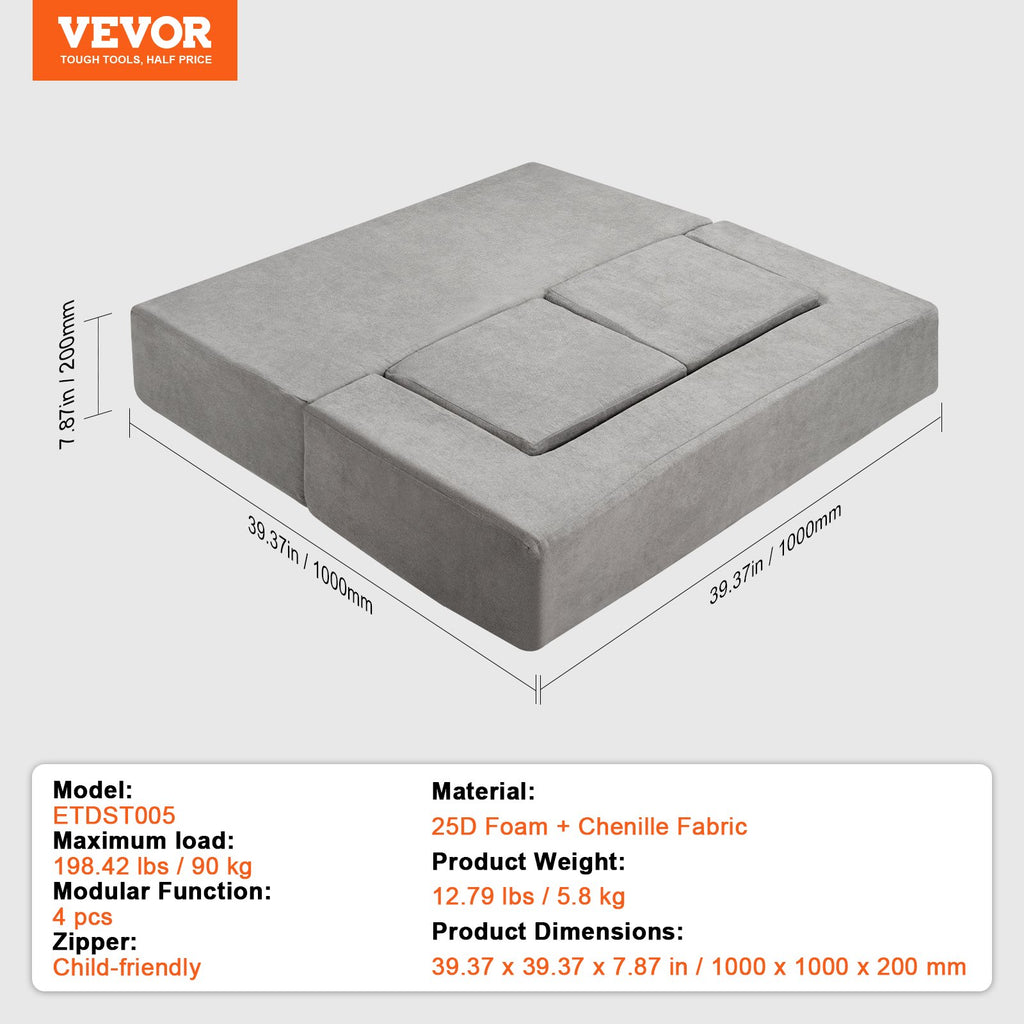 Modulinė vaikiška sofa VEVOR ETDST005, 4 dalių rinkinys