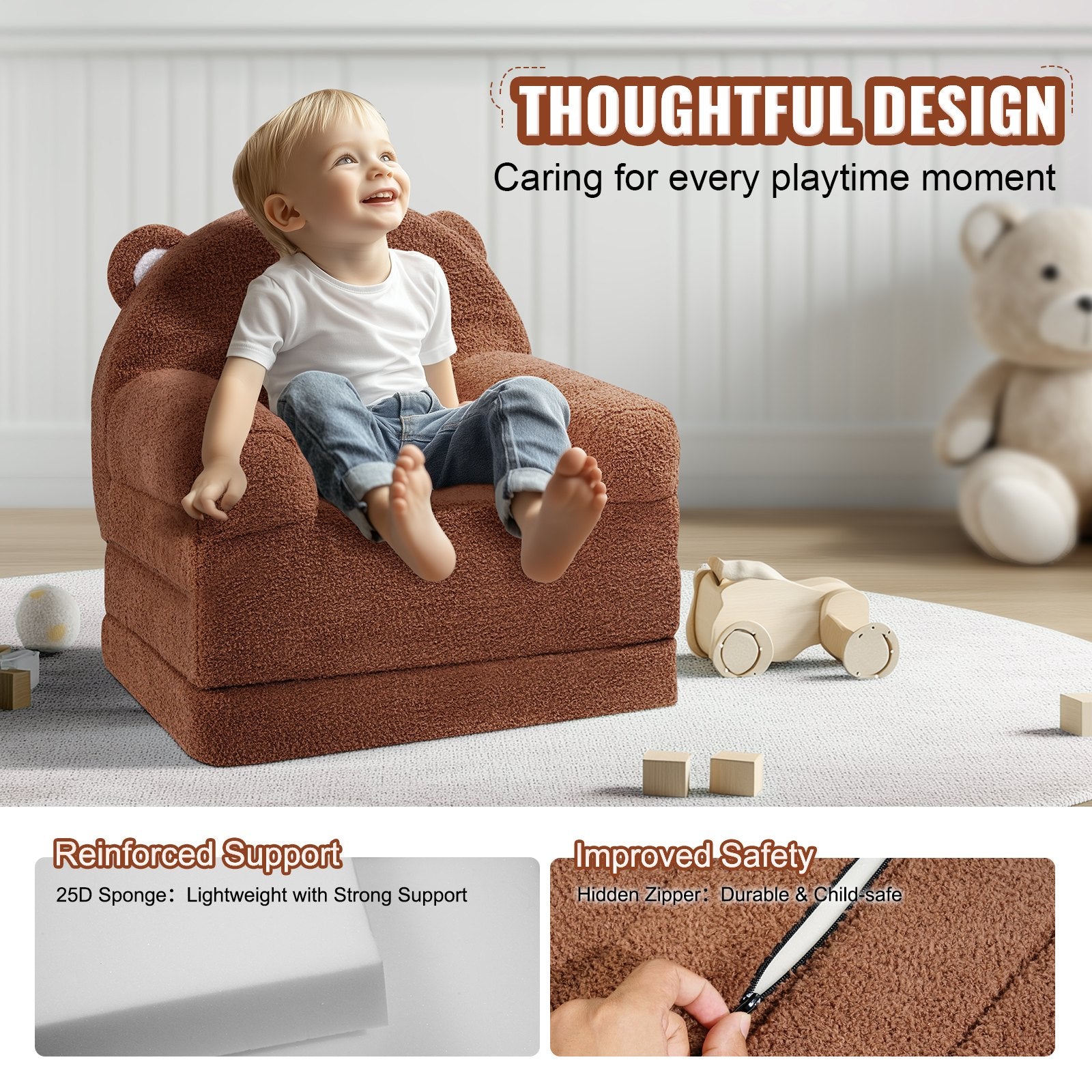 Vaikiška sofa-lova VEVOR ETSF018, „du viename“ dizainas