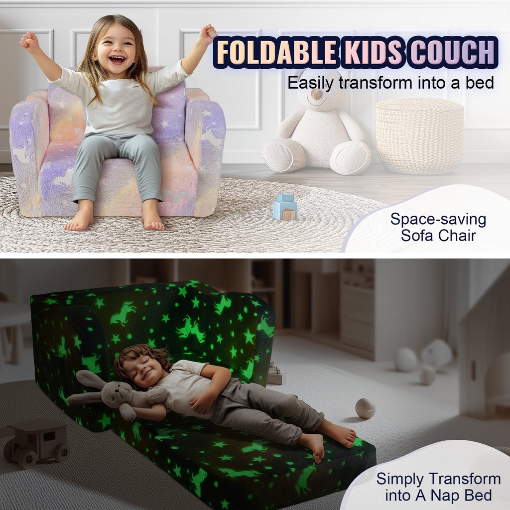 Vaikiška sofa-lova VEVOR ETZDD-02, 2-in-1 transformuojama