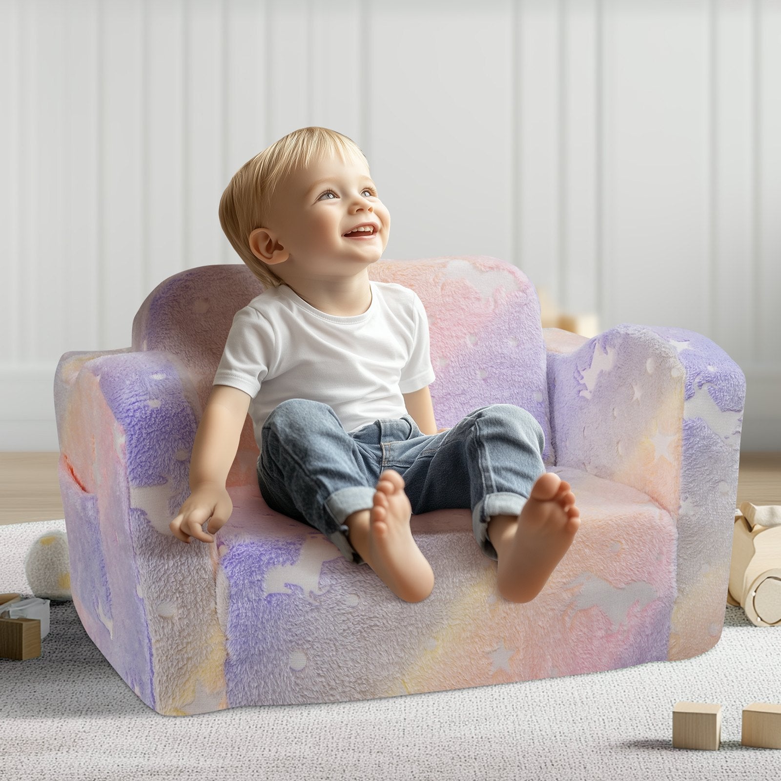 Vaikiška sofa-lova VEVOR ETZDD-02, 2-in-1 transformuojama