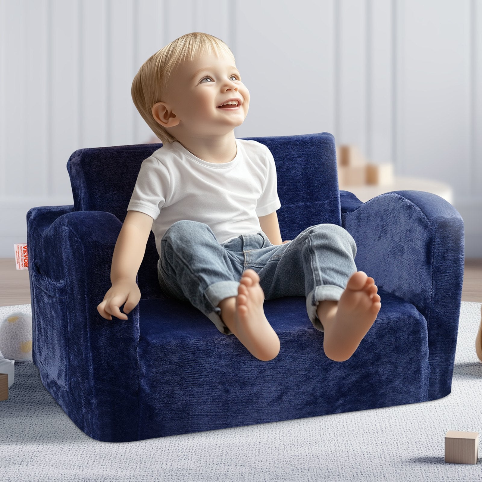 Vaikiška sofa-lova VEVOR FL-XY-2, 2-in-1 išskleidžiama