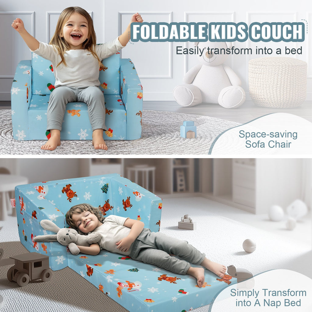 Vaikiška sofa-lova VEVOR FL-XY-3, 2-in-1 transformuojama