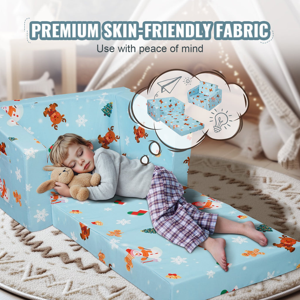 Vaikiška sofa-lova VEVOR FL-XY-3, 2-in-1 transformuojama