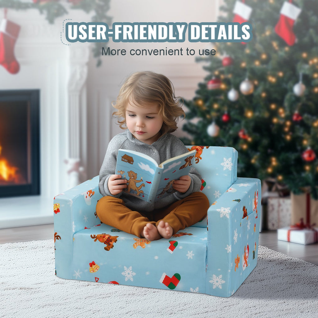 Vaikiška sofa-lova VEVOR FL-XY-3, 2-in-1 transformuojama