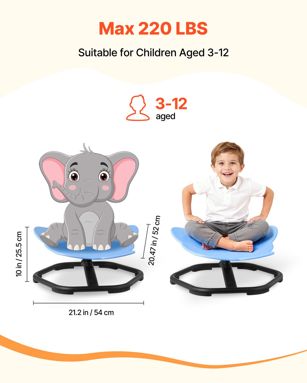 Sensorinė supamoji kėdė VEVOR LY-8303, 100 kg keliamoji galia