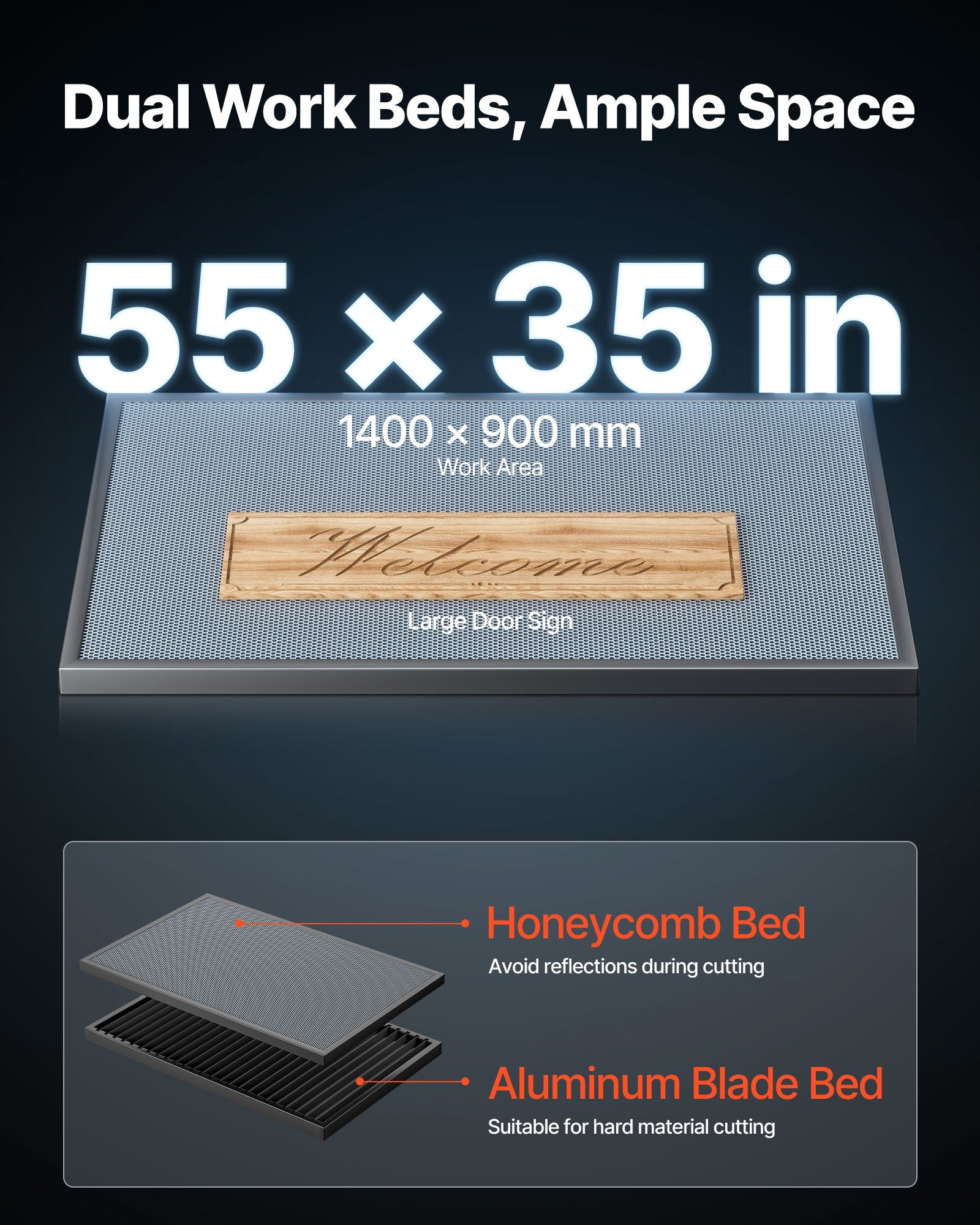 CO2 lazerinės graviravimo ir pjovimo staklės VEVOR SH-1490, 130W
