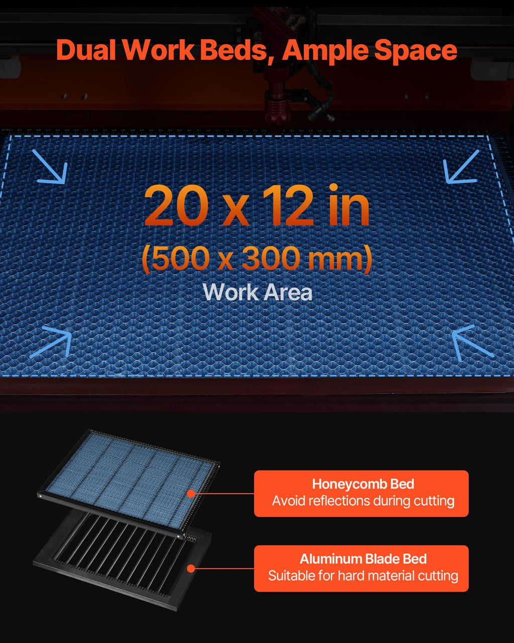 CO2 lazerinis graviravimo ir pjovimo staklės VEVOR SH-350, 50W