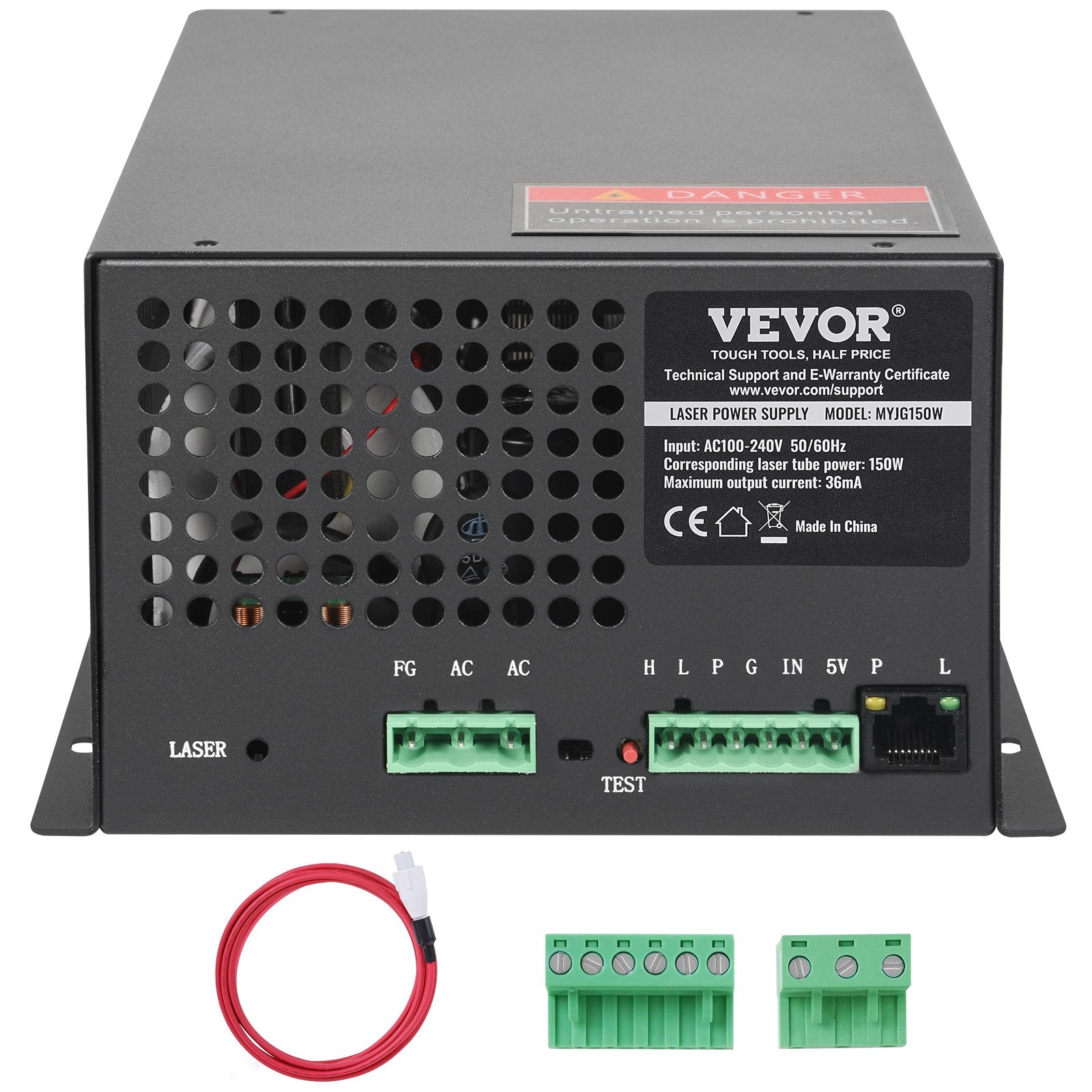 CO2 lazerio maitinimo šaltinis VEVOR MYJG150W, 150W