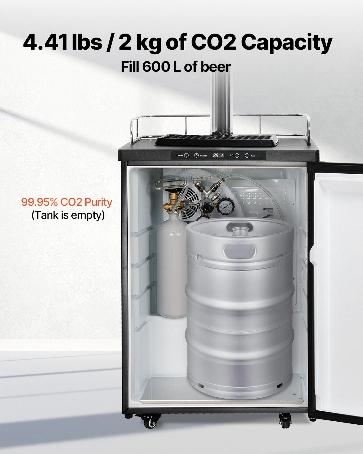 CO2 balionas VEVOR RY-117-315-A-01, 2 kg